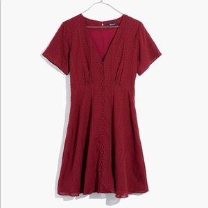 Maroon Cotton Madewell Button Down / Button Front Swing Dress